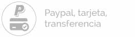 Paypal, transferencia, tarjeta de crédito